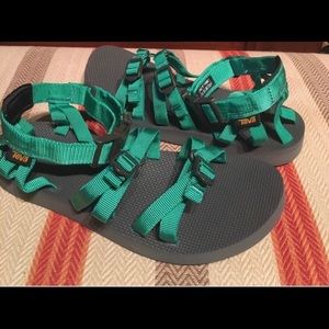 Fern green Teva sandals